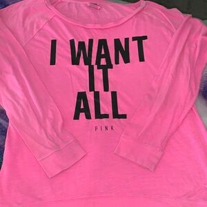 Pink long sleeve tee